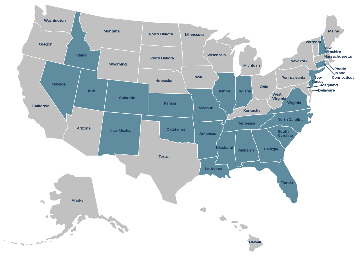 Workers comp coverage is available in 21 states